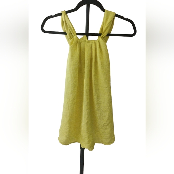 A Diva Yellow Sleeveless Top SZ S Petite NWT - Picture 1 of 4
